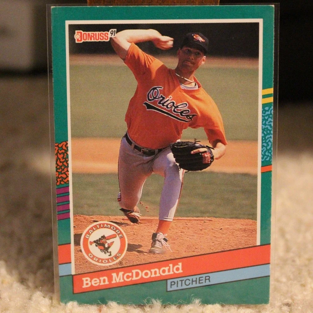 1991 Donruss Ben McDonald Baltimore Orioles Baseball Card 485 Vintage Sports